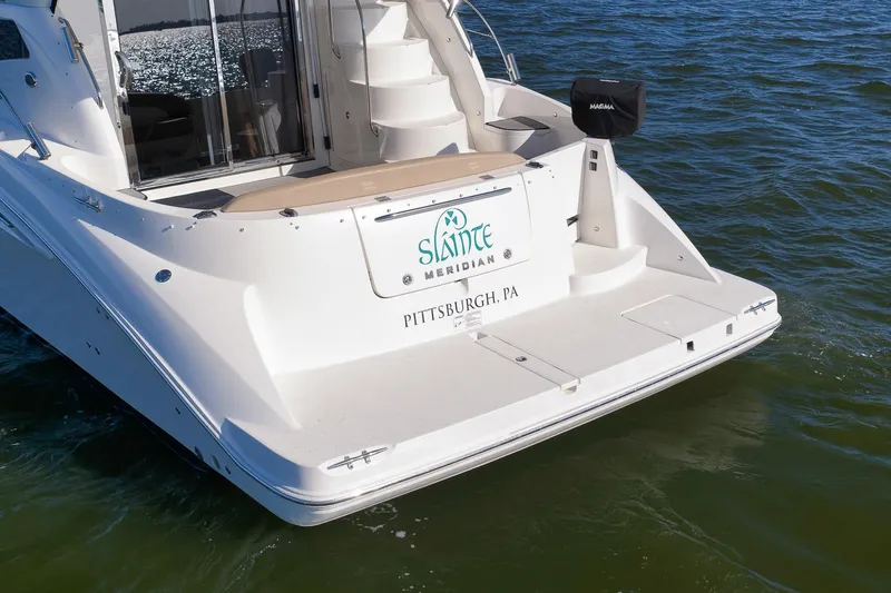 Slide: The Image of 2012 Meridian 441 Sedan yacht on water, Pittsburgh, PA. - 26