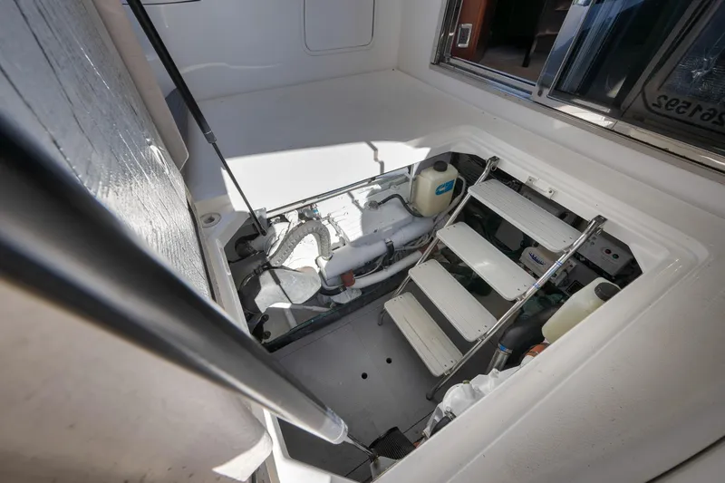 Slide: The Image of Engine compartment of 2012 Meridian 441 Sedan with ladder and equipment. - 86