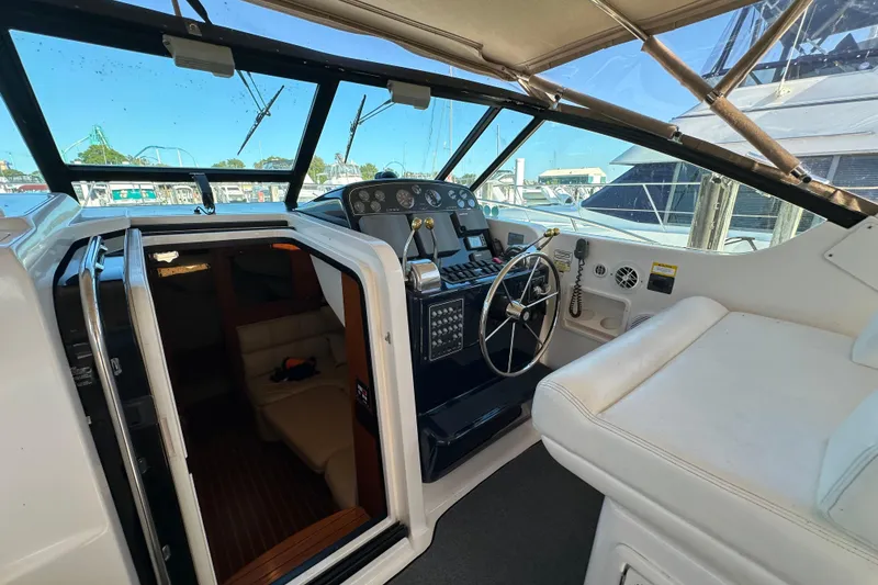 Slide: The Image of 2001 Tiara Yachts 3500 Open interior with sink and faucet in cabin area. - 15