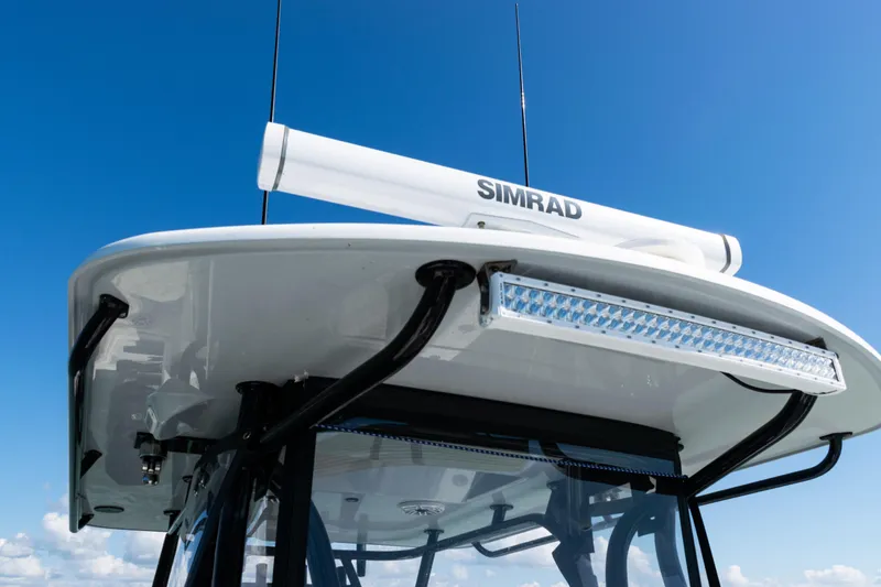 Slide: The Image of 2019 Yellowfin 36 Offshore boat with Simrad radar and LED light bar. - 21