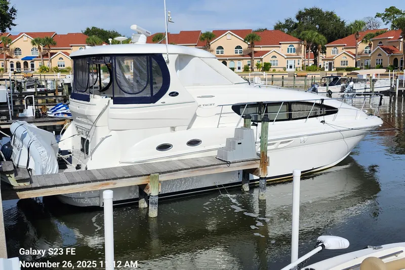 Slide: The Image of 2004 Sea Ray 390 Motor Yacht, Magnolia Belle, at her slip. - 3