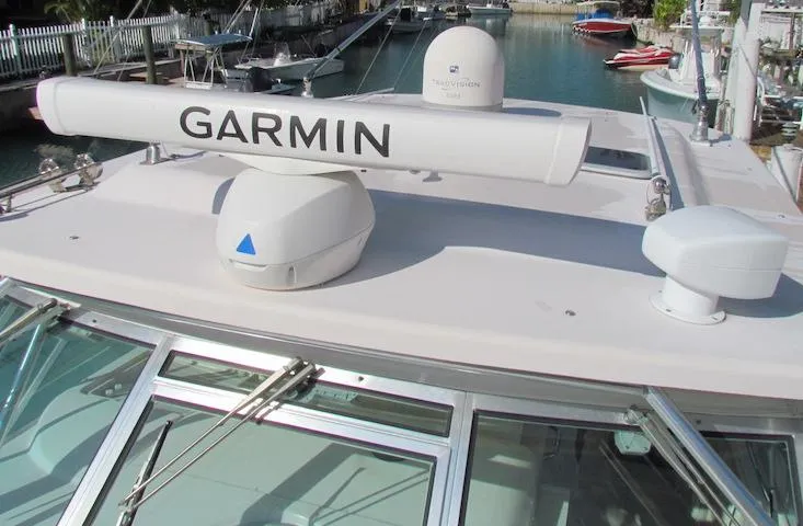 Slide: The Image of 2008 Grady-White Express 360 boat with Garmin radar system on deck. - 4