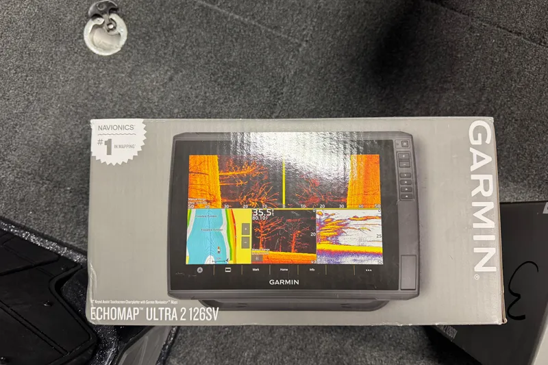 Slide: The Image of Garmin ECHOMAP Ultra 126SV box on Nitro ZV20 Sport Pro, 2026 model. - 20