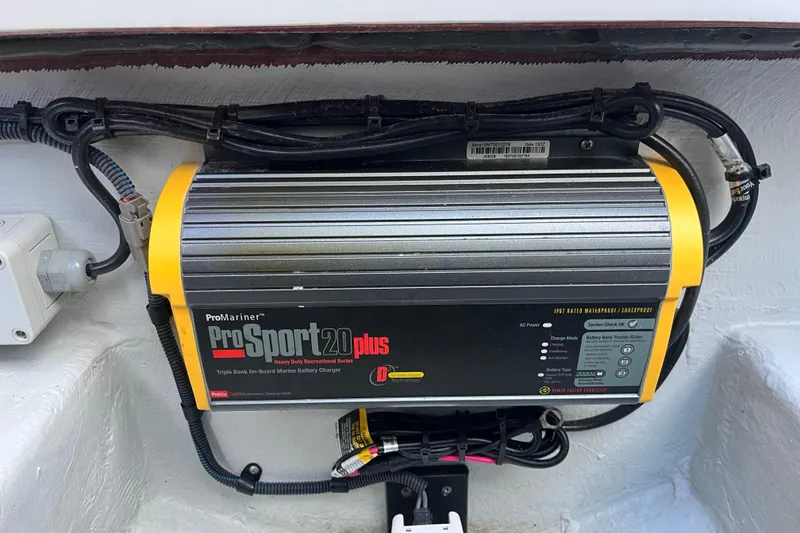 Slide: The Image of ProMariner ProSport 20 Plus marine battery charger on 2021 Novurania Chase 19 boat. - 13