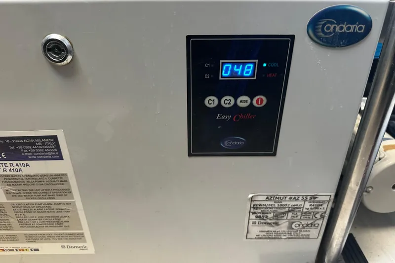 Slide: The Image of Control panel of a Condaria Easy Chiller on a 2015 Azimut 55S yacht. - 38