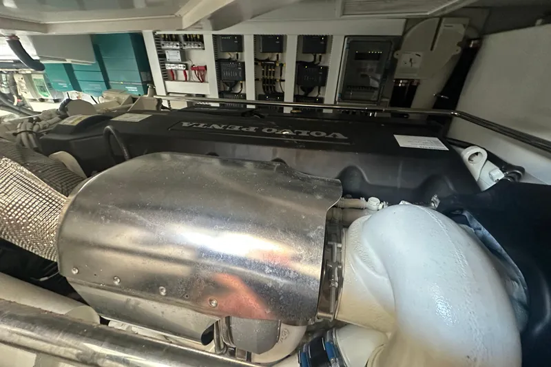 Slide: The Image of Engine room of 2023 Belize 54 Day Bridge yacht with Volvo Penta engine. - 32