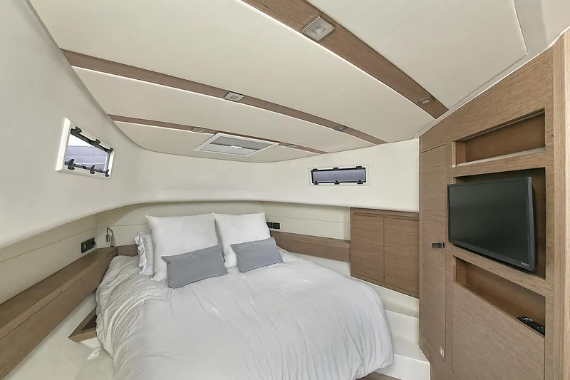 Slide: The Image of Luxurious cabin interior of 2023 Pardo Yachts 43 with modern amenities and elegant design. - 31