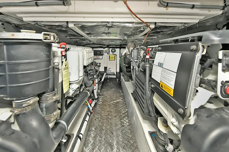 Slide: The Image of Engine room of 2023 Pardo Yachts 43, showcasing advanced mechanical systems and components. - 38