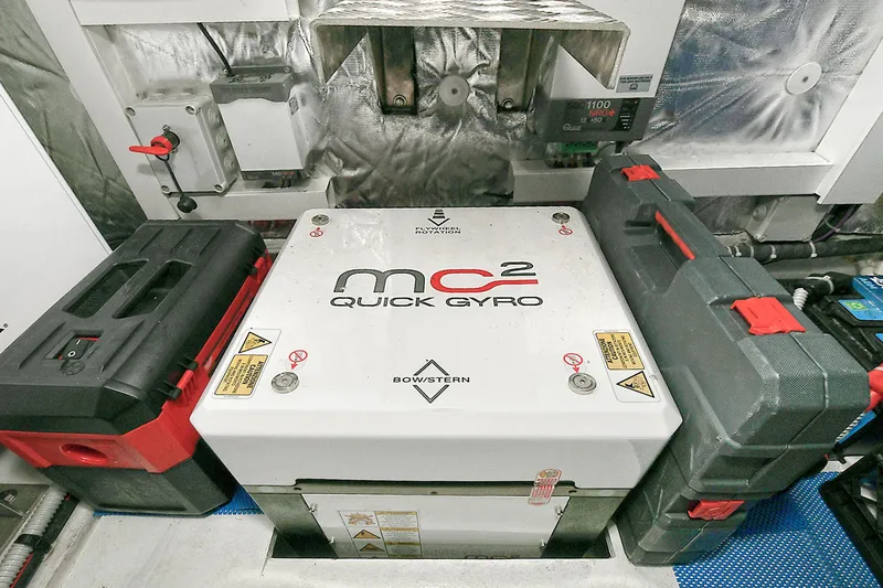 Slide: The Image of MC2 Quick Gyro stabilizer in 2023 Pardo Yachts 43 engine room. - 41