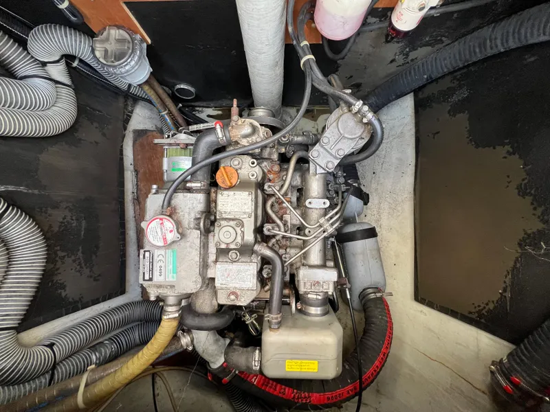 Slide: The Image of Engine compartment of a 2008 Lagoon 420 catamaran. - 20