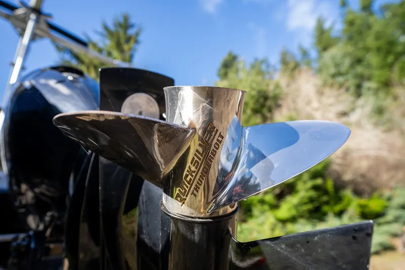 Slide: The Image of Close-up of a 2021 KingFisher 2825 Coastal Express boat propeller outdoors. - 6