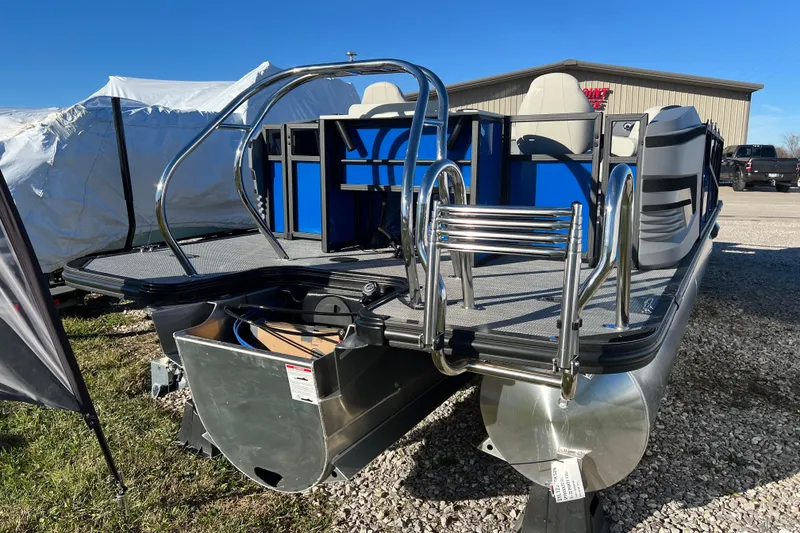 Slide: The Image of 2026 Sylvan R22 Rear Partyfish pontoon boat with sleek design and modern features. - 17