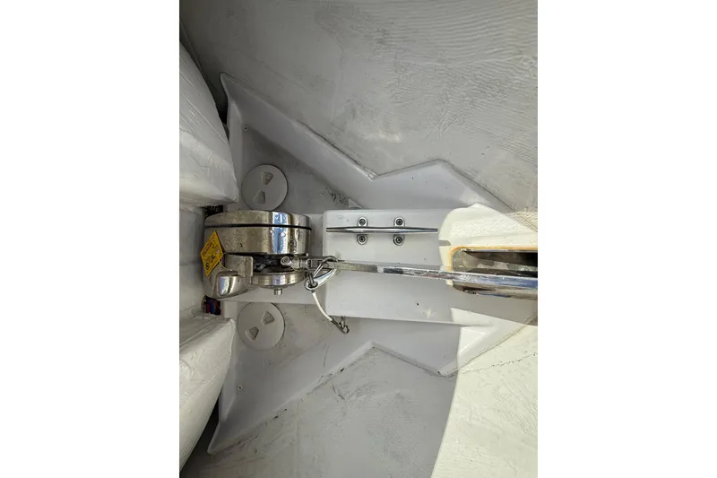 Slide: The Image of 2020 Sportsman Open 352 Center Console anchor system, featuring stainless steel components. - 45