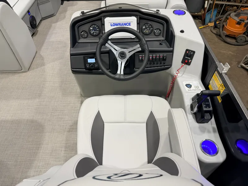 Slide: The Image of Bentley Pontoons 150HP Legacy 223 Navigator Quad Lounge Tritoon - $47995 2024 - 21