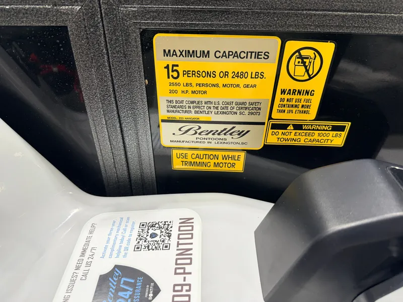 Slide: The Image of Bentley Pontoons 150HP Legacy 223 Navigator Quad Lounge Tritoon - $47995 2024 - 42