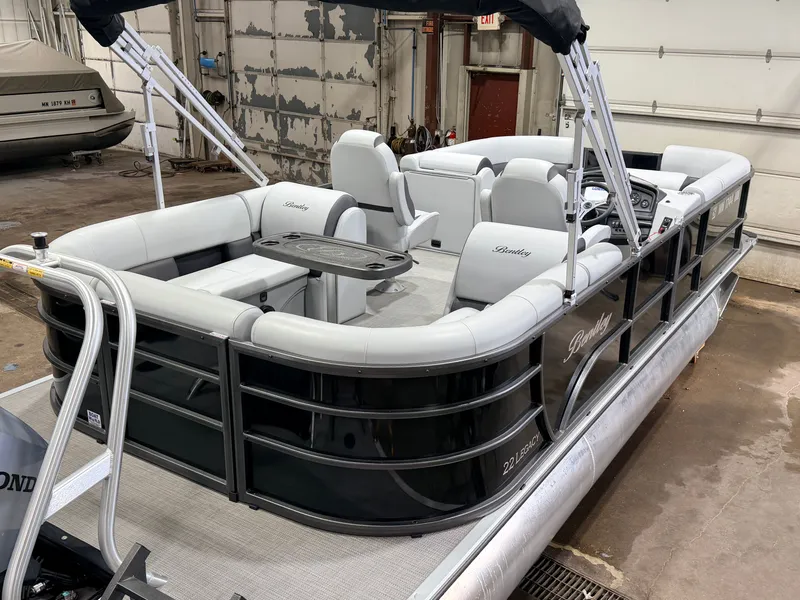Slide: The Image of Bentley Pontoons 150HP Legacy 223 Navigator Quad Lounge Tritoon - $47995 2024 - 7