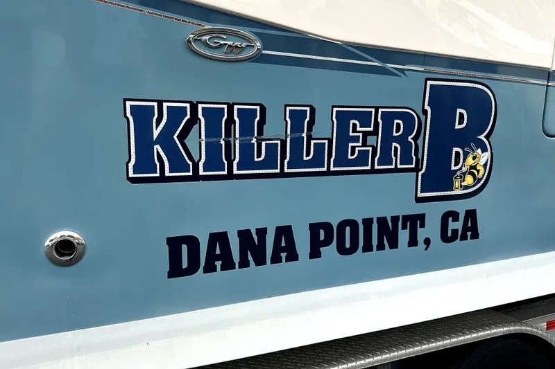 Slide: The Image of 2019 Grady-White Canyon 336 boat with "Killer B" logo, Dana Point, CA. - 77