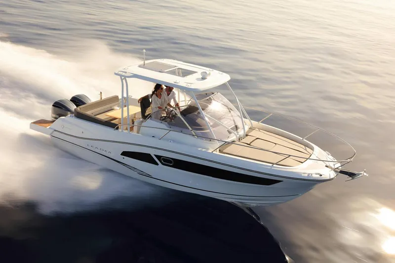 Slide: The Image of 2024 Jeanneau Leader 9.0 WA kitchenette with sink and countertop. - 2