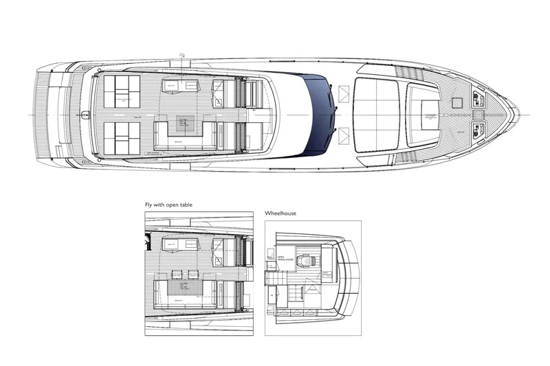 Slide: The Image of Blueprint of 2026 Sanlorenzo SL86A yacht, showcasing detailed layout and design features. - 12