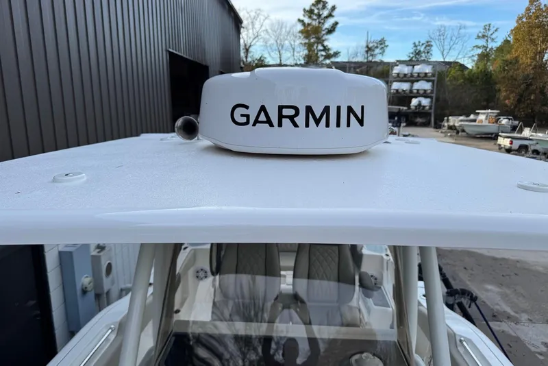 Slide: The Image of 2026 Key West 263 FS boat with Garmin radar on top. - 26