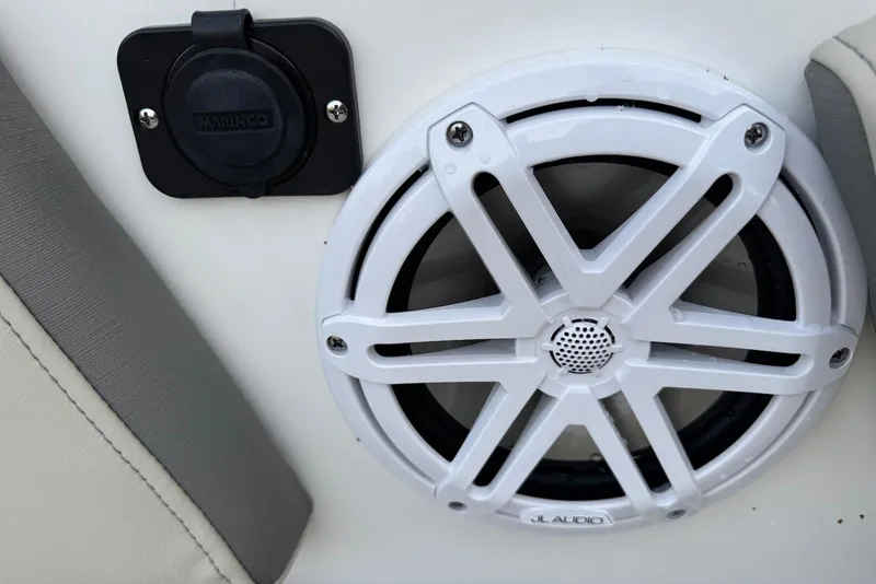 Slide: The Image of Speaker and outlet on 2026 Key West 263 FS boat interior. - 39