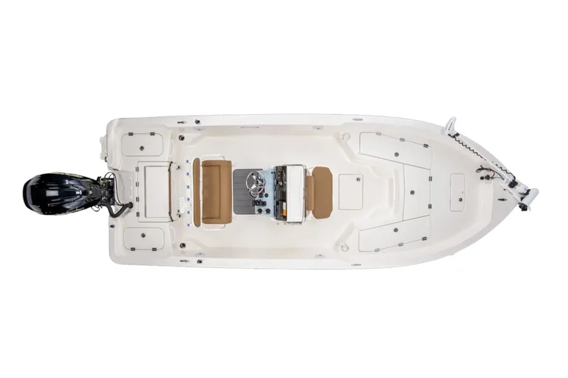 Slide: The Image of Manufacturer Provided Image: Top view of 2026 Skeeter SX2350 boat with outboard motor and seating. - 16