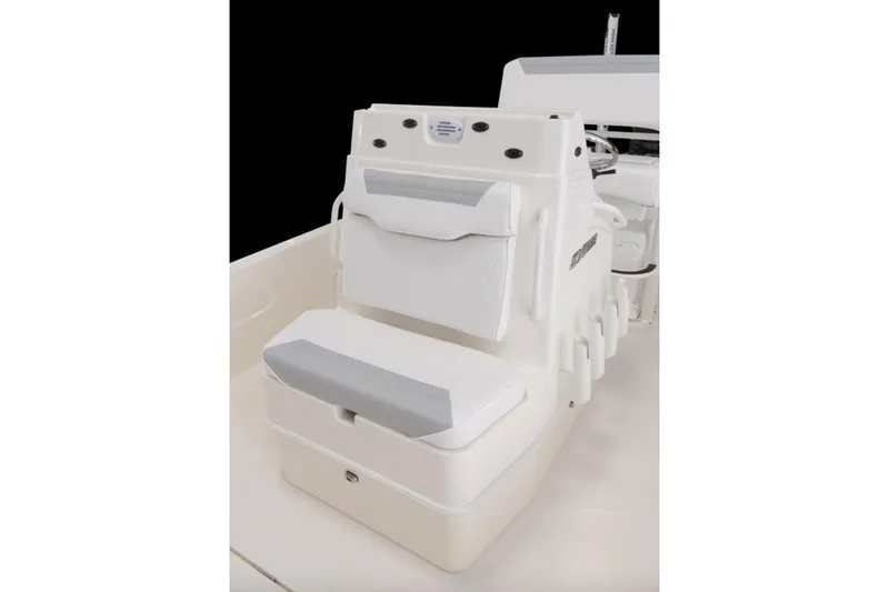 Slide: The Image of 2026 Skeeter SX230 boat interior with seating and storage compartments. - 4