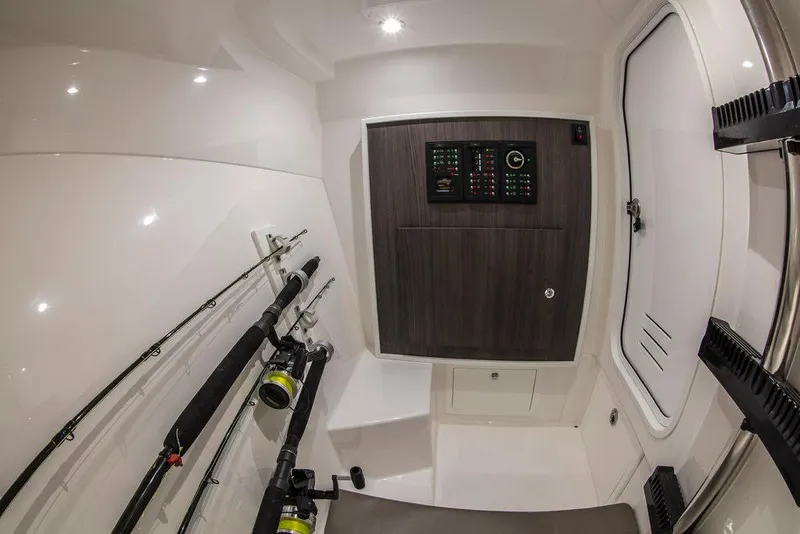 Slide: The Image of 2026 Albemarle 27 Dual Console boat with sleek design and spacious seating. - 12