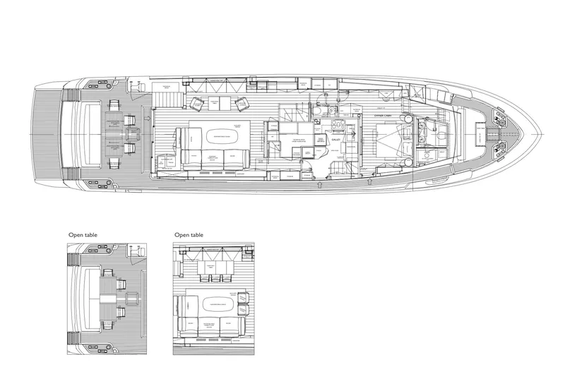 Slide: The Image of Floor plan of 2025 Sanlorenzo SL90A yacht, showcasing detailed interior layout. - 19