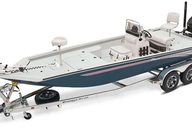 Slide: The Image of Manufacturer Provided Image: 2026 Ranger RB210 boat on trailer, featuring sleek design and modern amenities. - 70