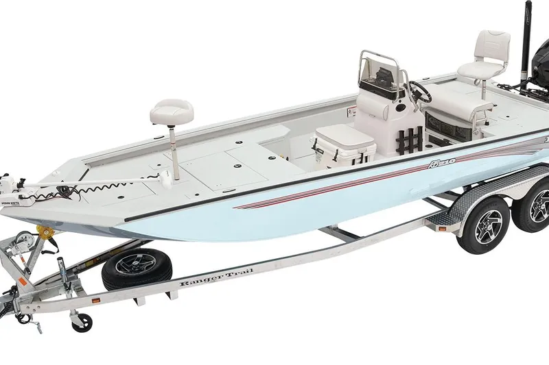 Slide: The Image of Manufacturer Provided Image: 2026 Ranger RB210 boat on trailer, featuring sleek design and modern equipment. - 71