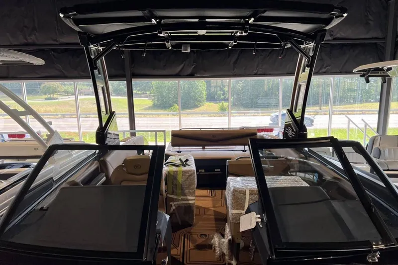 Slide: The Image of 2026 Cobalt R8 Surf boat interior with modern design and spacious seating. - 29