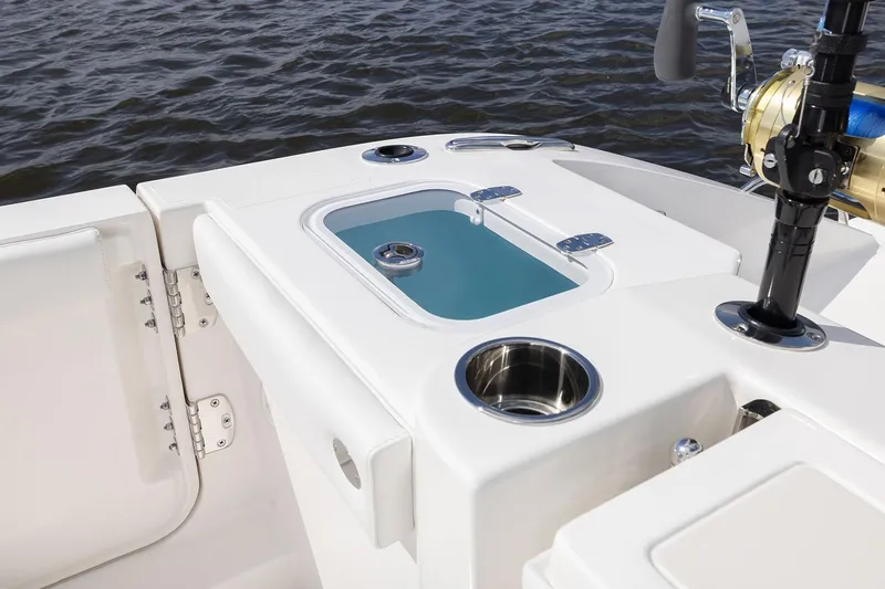 Slide: The Image of Manufacturer Provided Image: 2025 Pursuit DC 326 Dual Console boat with fishing rod holder and livewell. - 47