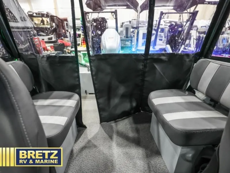 Slide: The Image of Interior of 2026 Hewscraft 160 Sportsman with seating benches. - 7