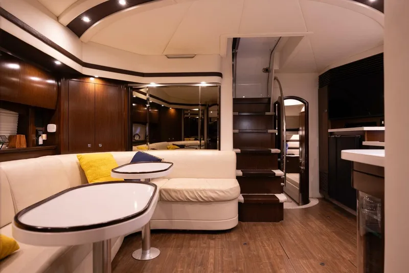 Slide: The Image of Luxurious interior of 2013 Cruisers Yachts 540 Sports Coupe with elegant seating and modern design. - 8