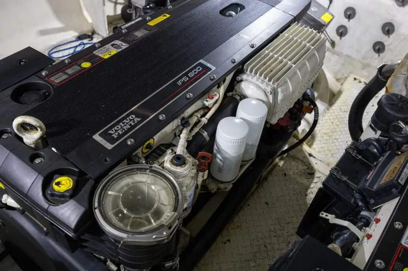 Slide: The Image of Engine room of 2013 Cruisers Yachts 540 Sports Coupe with Volvo Penta IPS 600. - 30