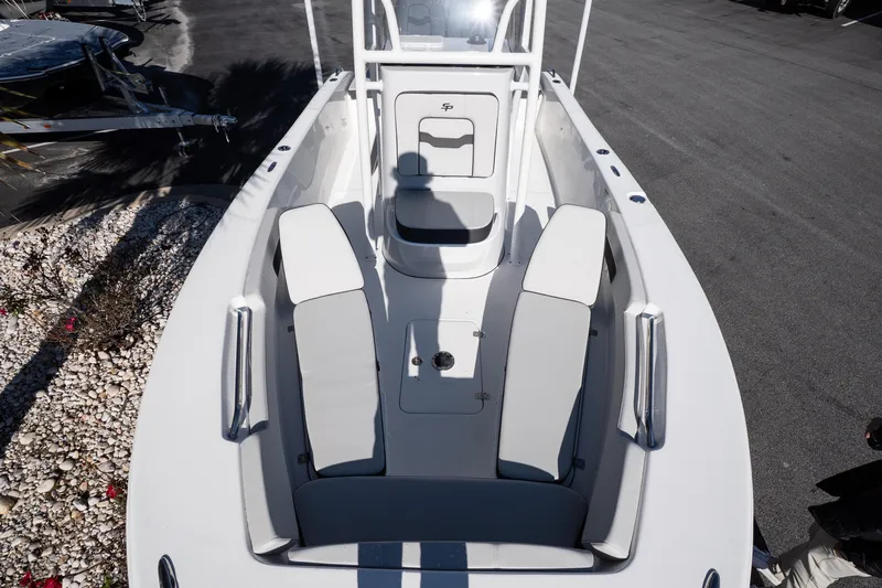 Slide: The Image of 2026 Sea Pro 202 Center Console boat with spacious seating and sleek design. - 13