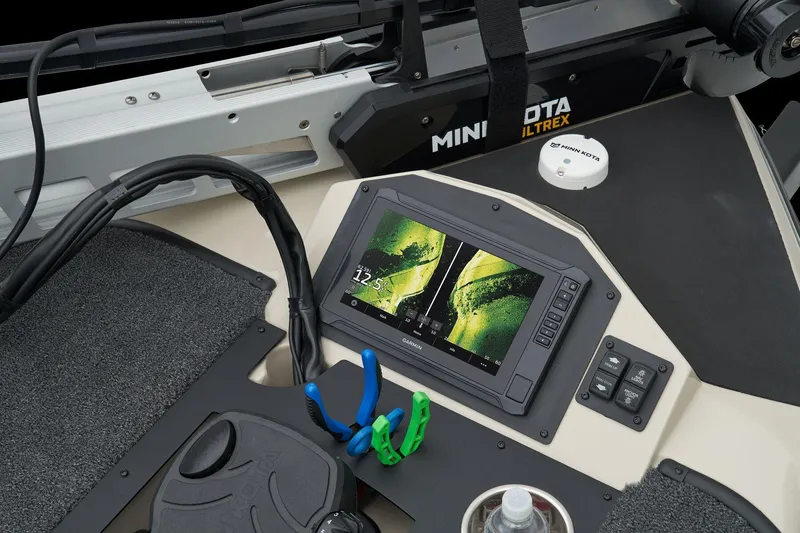 Slide: The Image of Manufacturer Provided Image: 2026 Ranger Z185 boat dashboard with advanced navigation display and controls. - 20