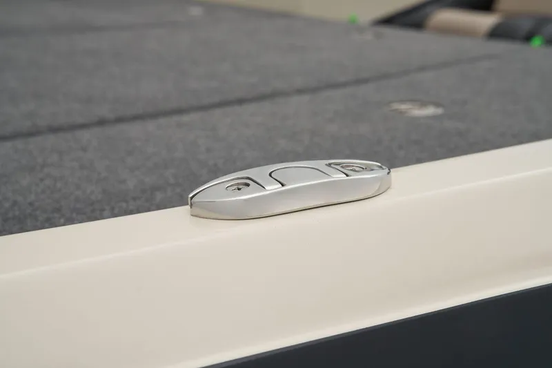Slide: The Image of Manufacturer Provided Image: 2026 Ranger Z185 boat cleat on a gray deck surface. - 34