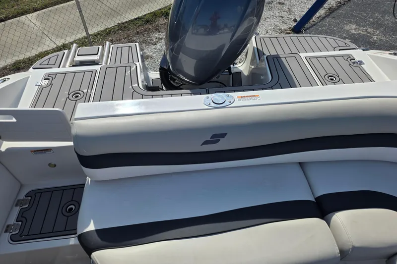 Slide: The Image of 2022 Starcraft MDX 191 E O/B boat with sleek seating and modern design. - 12