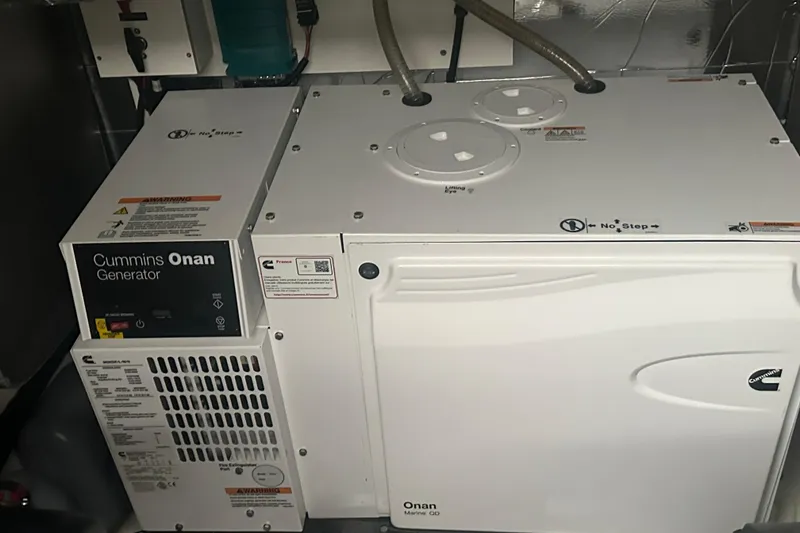 Slide: The Image of Cummins Onan generator in 2020 Prestige 460 yacht engine room. - 40