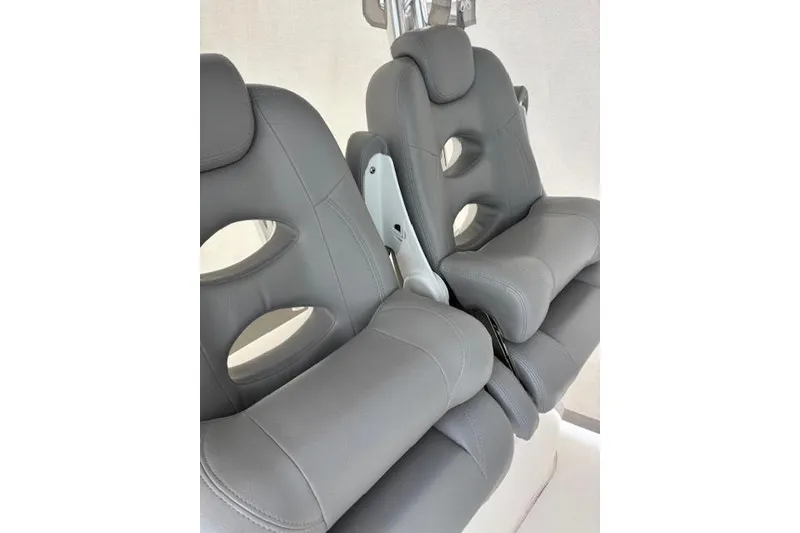 Slide: The Image of Gray leather seats on a 2020 Cape Horn 31T boat. - 25