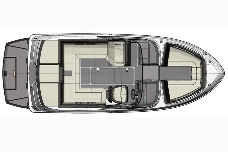 Slide: The Image of Manufacturer Provided Image: Top view of 2018 Sea Ray SLX-W 230 boat layout. - 21