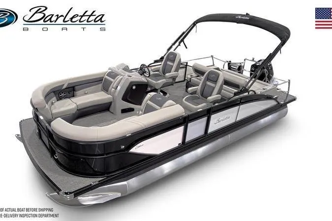 The Image of 2025 Barletta Cabrio 22UC pontoon boat with luxurious seating and sleek design. - 1