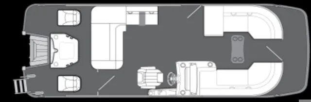 Slide: The Image of Bennington 24MSSE SPS Rear Fish Tritoon Pontoon 2026 - 30