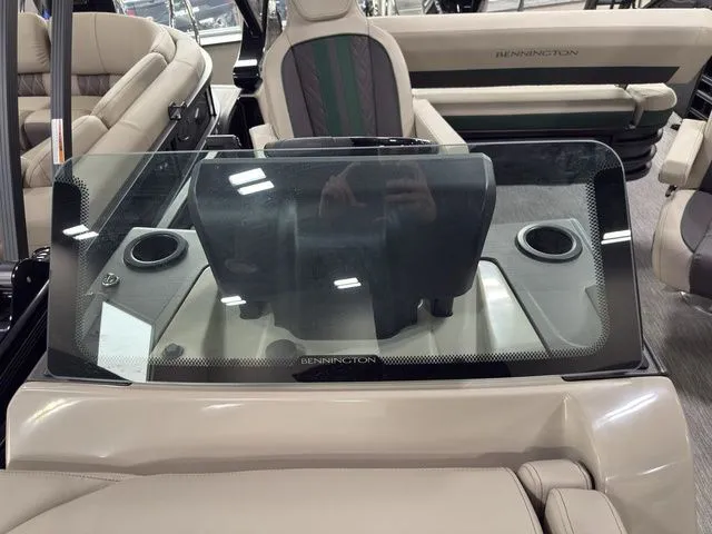 Slide: The Image of Bennington 24MCSB Carbon Fiber Arch Tritoon Pontoon 2026 - 24