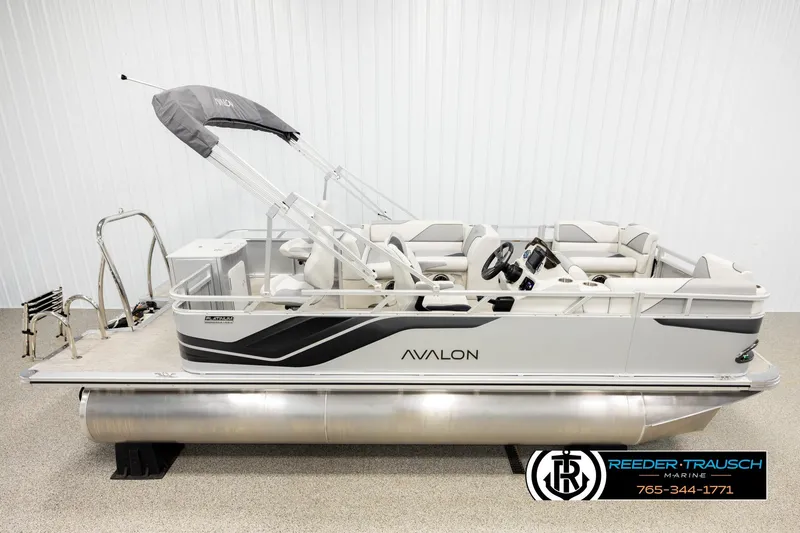 The Image of 2026 Avalon VEN RF pontoon boat with sleek design and modern features. - 1