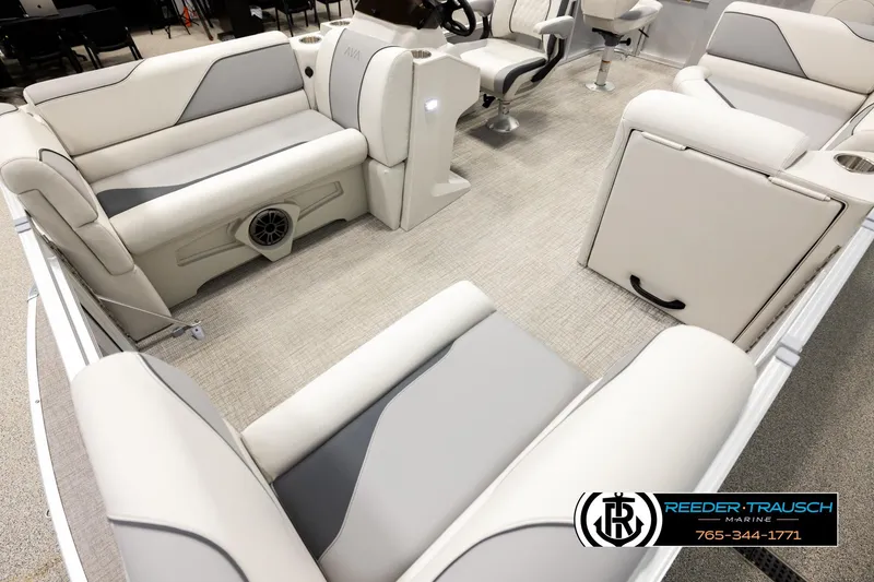 Slide: The Image of Luxurious 2026 Avalon VEN RF boat interior with plush seating and modern design. - 10
