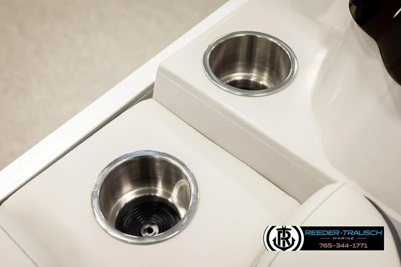 Slide: The Image of Stainless steel cup holders on 2026 Avalon VEN RF boat interior. - 44