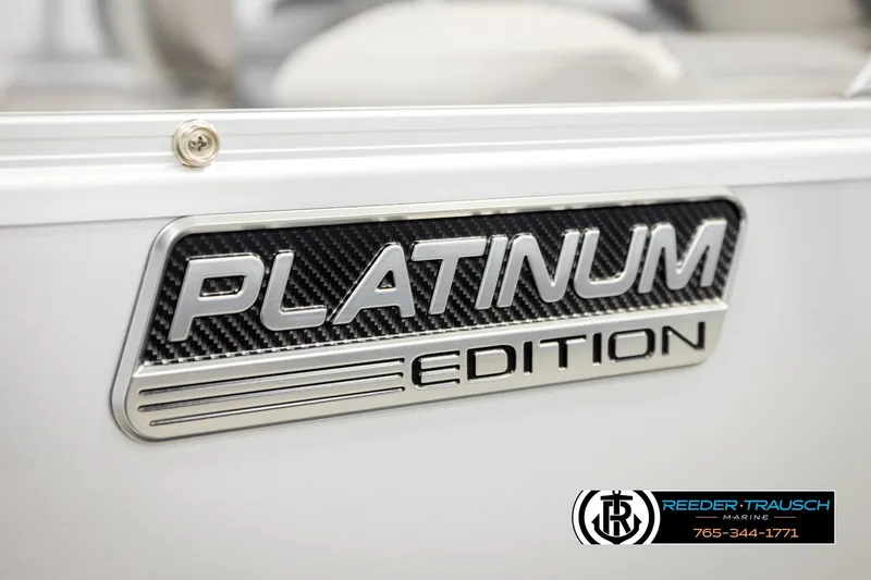 Slide: The Image of 2026 Avalon VEN RF Platinum Edition badge with carbon fiber detail. - 49